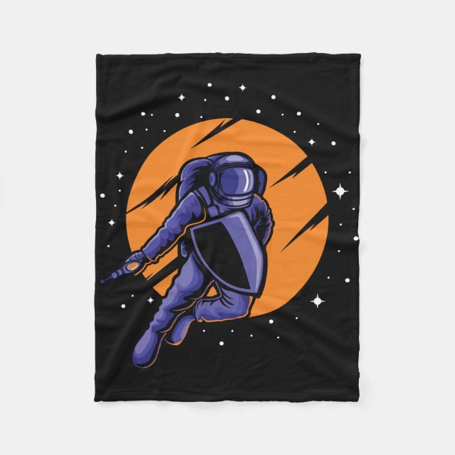 Astronaut Astro War Fleecedecke (Vorderseite)