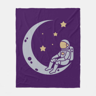 Astronaut auf dem Crescent Moon Design - Throw Kis Fleecedecke