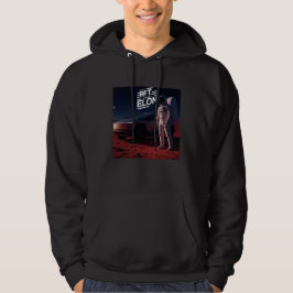 Astronaut auf dem Mars mit futuristischem elektris Hoodie