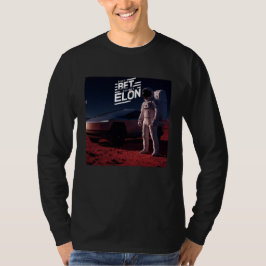 Astronaut auf dem Mars mit futuristischem elektris T-Shirt