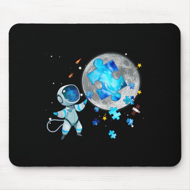 Astronaut auf dem Mond Mousepad (Vorne)
