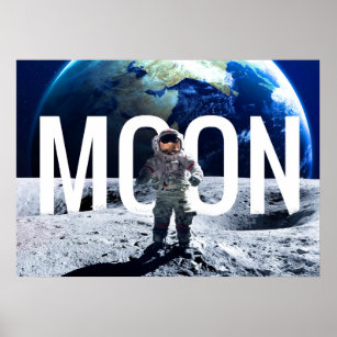 Astronaut auf dem Mond - Poster