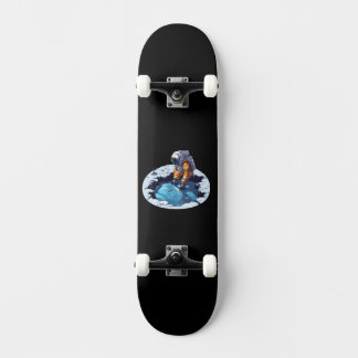 Astronaut auf dem Mond Skateboard