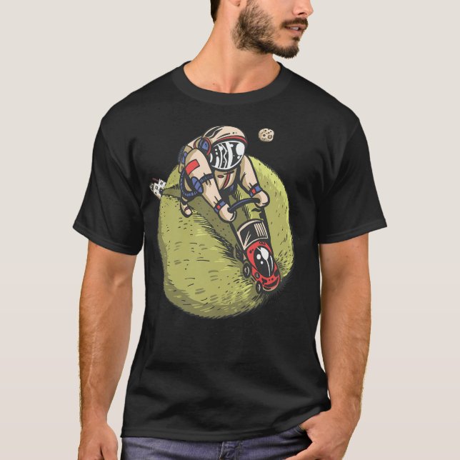 Astronaut auf dem Mond T-Shirt (Vorderseite)