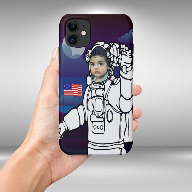 Astronaut auf dem Mond Weltraumjunge Case-Mate iPhone Hülle (Von Creator hochgeladen)
