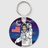 Astronaut auf dem Mond Weltraumjunge