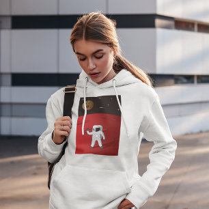 Astronaut auf dem Roten Planeten Mars Space Explor Hoodie