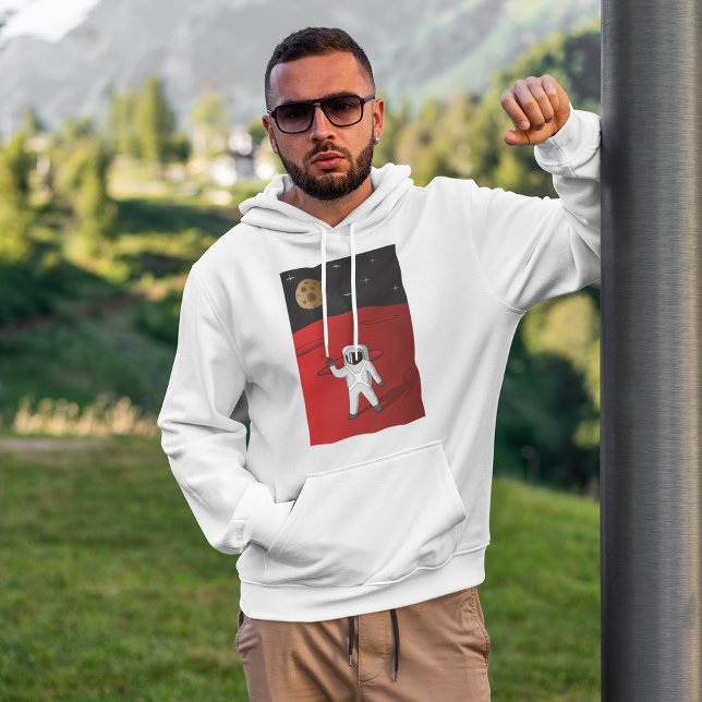 Astronaut auf dem Roten Planeten Mars Space Explor Hoodie (Von Creator hochgeladen)