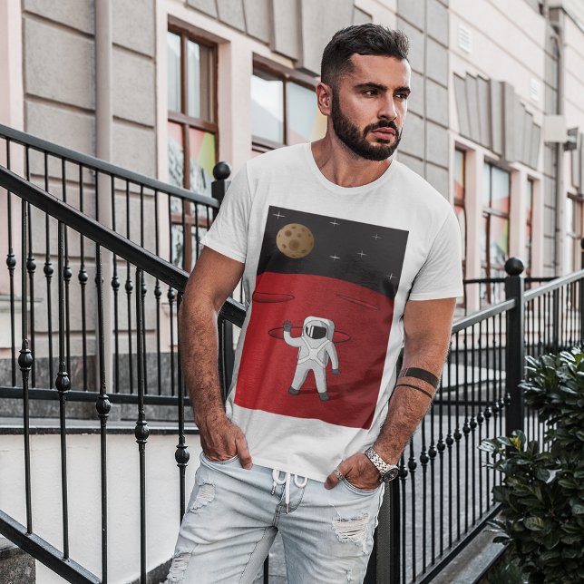 Astronaut auf dem Roten Planeten Mars Space Explor T-Shirt (Von Creator hochgeladen)