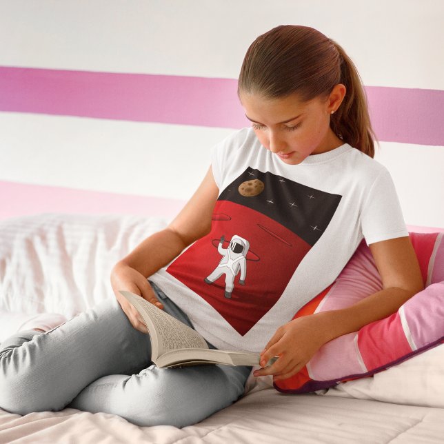 Astronaut auf dem Roten Planeten Mars Space Explor T-Shirt (Von Creator hochgeladen)