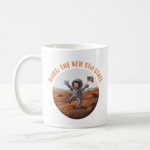 Astronaut auf Mars Kaffeetasse