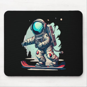 Astronaut auf Snowboard Funny Astronaut Ski On S Mousepad