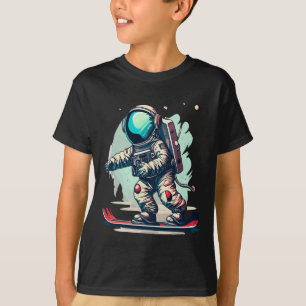 Astronaut auf Snowboard Funny Astronaut Ski On S T-Shirt