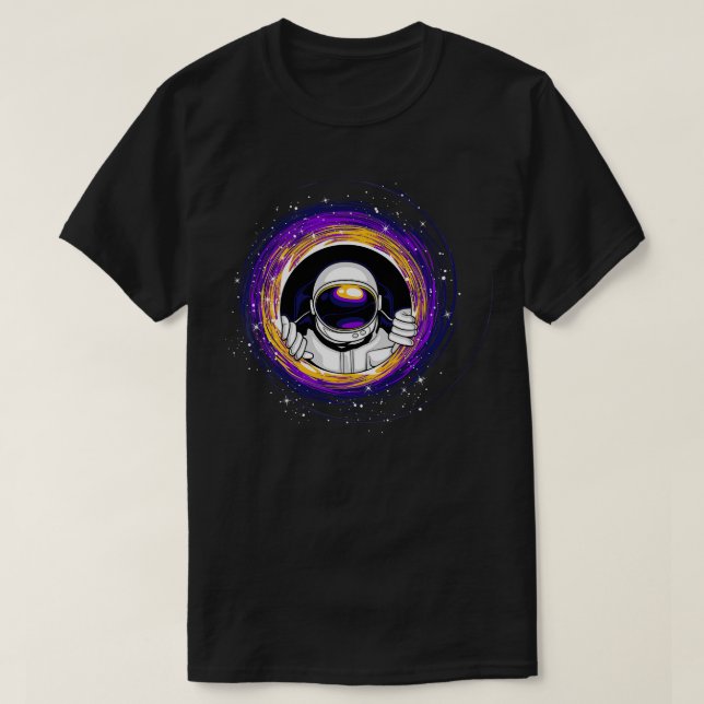 Astronaut aus dem Blackhole T-Shirt (Design vorne)