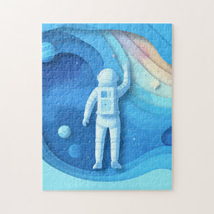 Astronaut ausserhalb dieser Welt geschichtet Puzzle