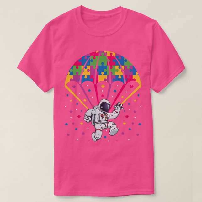 Astronaut Autism Ballon bewusst ousness Space Kids T-Shirt (Design vorne)