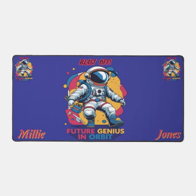 Astronaut Back-to-School "Future Genius in Orbit"  Schreibtischunterlage (Vorderseite)
