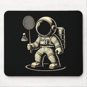 Astronaut Badminton Player Shuttle 2 Mousepad
