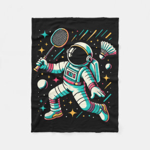 Astronaut Badminton Spieler Shuttle Sport Fleecedecke