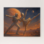 Astronaut Ballet on Alien Planet Puzzle<br><div class="desc">A surreal dance of gravity and imagination. This design features a male and female astronaut performing ballet on an alien landscape, surrounded by celestial skies and otherworldly surroundings. It’s a tribute to curiosity, elegance, and the beauty of the unknown. Perfect for space dreamers, sci-fi lovers, and anyone who enjoys a...</div>