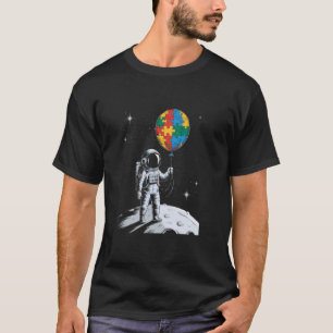 Astronaut Ballon Autismus-Bewusstsein Autistisch T-Shirt