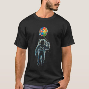 Astronaut Ballon Autismus-Bewusstsein Weltraum Aut T-Shirt