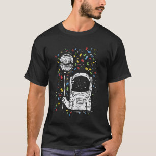 Astronaut-Ballon-Shirt Autismus-Bewusstsein Weltra T-Shirt