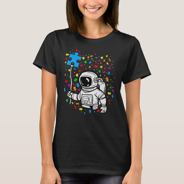 Astronaut Balloon Autism Space Kids Boy T-Shirt (Vorderseite)