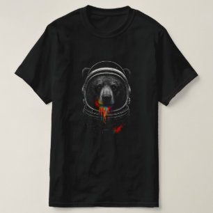 Astronaut Bär mit Neonfarbe-Tropfen – Kosmische An T-Shirt