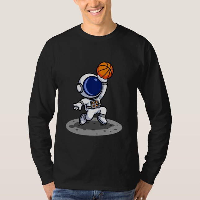 Astronaut Basketball Adventure T-Shirt (Vorderseite)