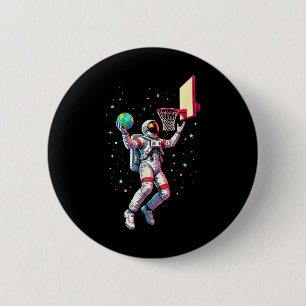 Astronaut Basketball-Planeten Weltraum _ Button