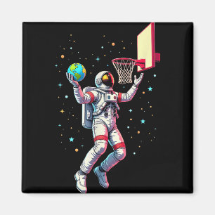 Astronaut Basketball-Planeten Weltraum _ Magnet