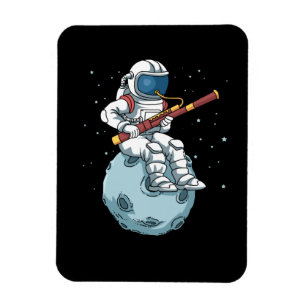 Astronaut Bassoon Band Player Bassoonist Bassoon Magnet