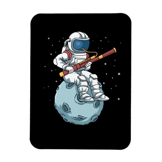 Astronaut Bassoon Band Spieler Bassoonist Bassoon Magnet (Vertikal)
