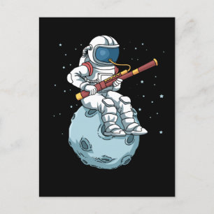 Astronaut Bassoon Band Spieler Bassoonist Bassoon Postkarte