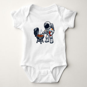 Astronaut beim Grillen Baby Strampler