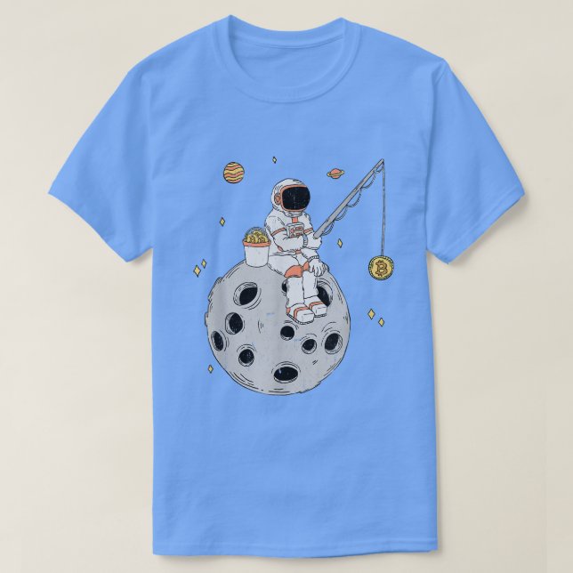 Astronaut Bitcoin Stock Trading T-Sh T-Shirt (Design vorne)
