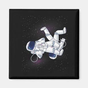 Astronaut BJJ Brasilianisches JiuJitsu Weltraum Magnet