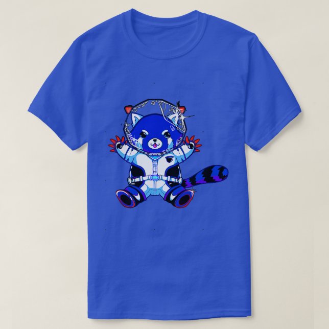 Astronaut Blue Panda T-Shirt (Design vorne)
