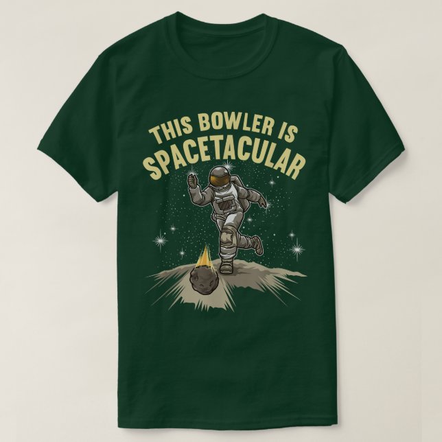 Astronaut Bowling Spaceman Bowler Space Turkey Str T-Shirt (Design vorne)