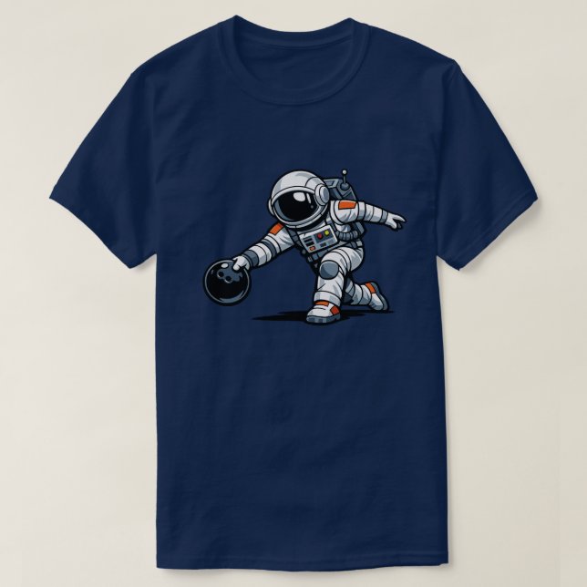 Astronaut Bowling T-Shirt (Design vorne)