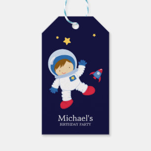 Astronaut Boy Kindergeburtstag Party Geschenkanhänger