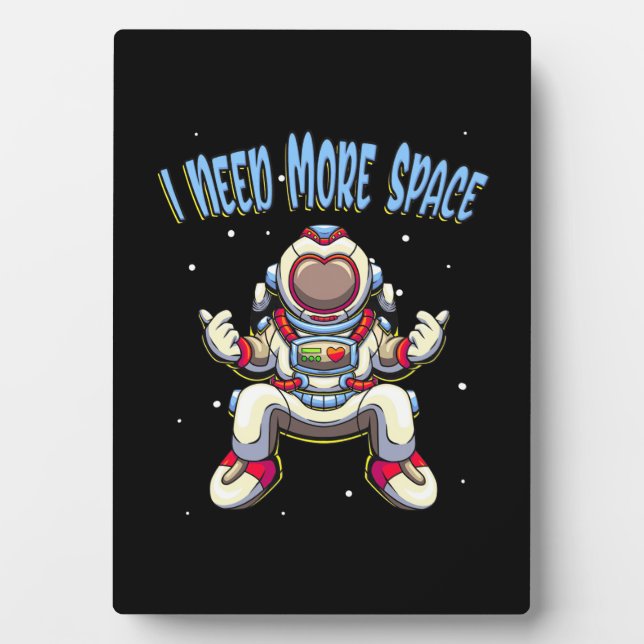 Astronaut braucht mehr Platz Fotoplatte (Vorderseite)