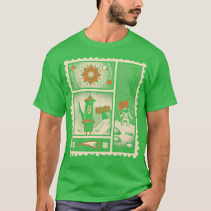 Astronaut Briefmarke Japanischer Klassiker von Tob T-Shirt