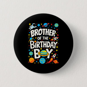 Astronaut Bruder des Geburtstagskindes Familienmat Button