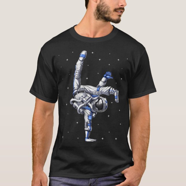 Astronaut Capoeira Tänzer T-Shirt (Vorderseite)
