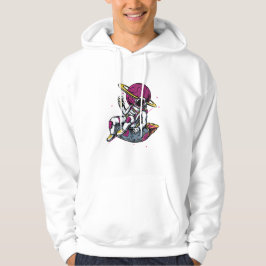 Astronaut-Cartoon im Graffiti-Stil Hoodie