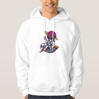 Astronaut-Cartoon im Graffiti-Stil Hoodie