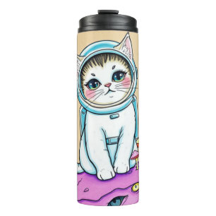 Astronaut Cat & Cosmic Disco Tumbler Thermosbecher