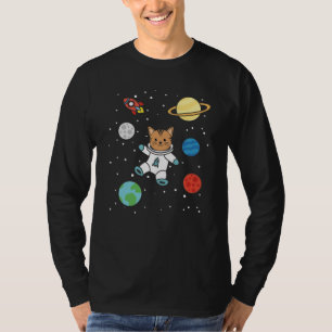Astronaut Cat Planet Earth Mars Space T-Shirt